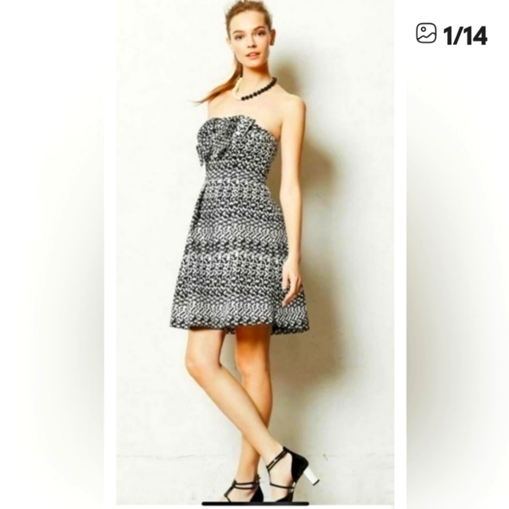 Anthropologie Eva Franco Vera Silverado Strapless Fifield Dress Luxury Bohemian